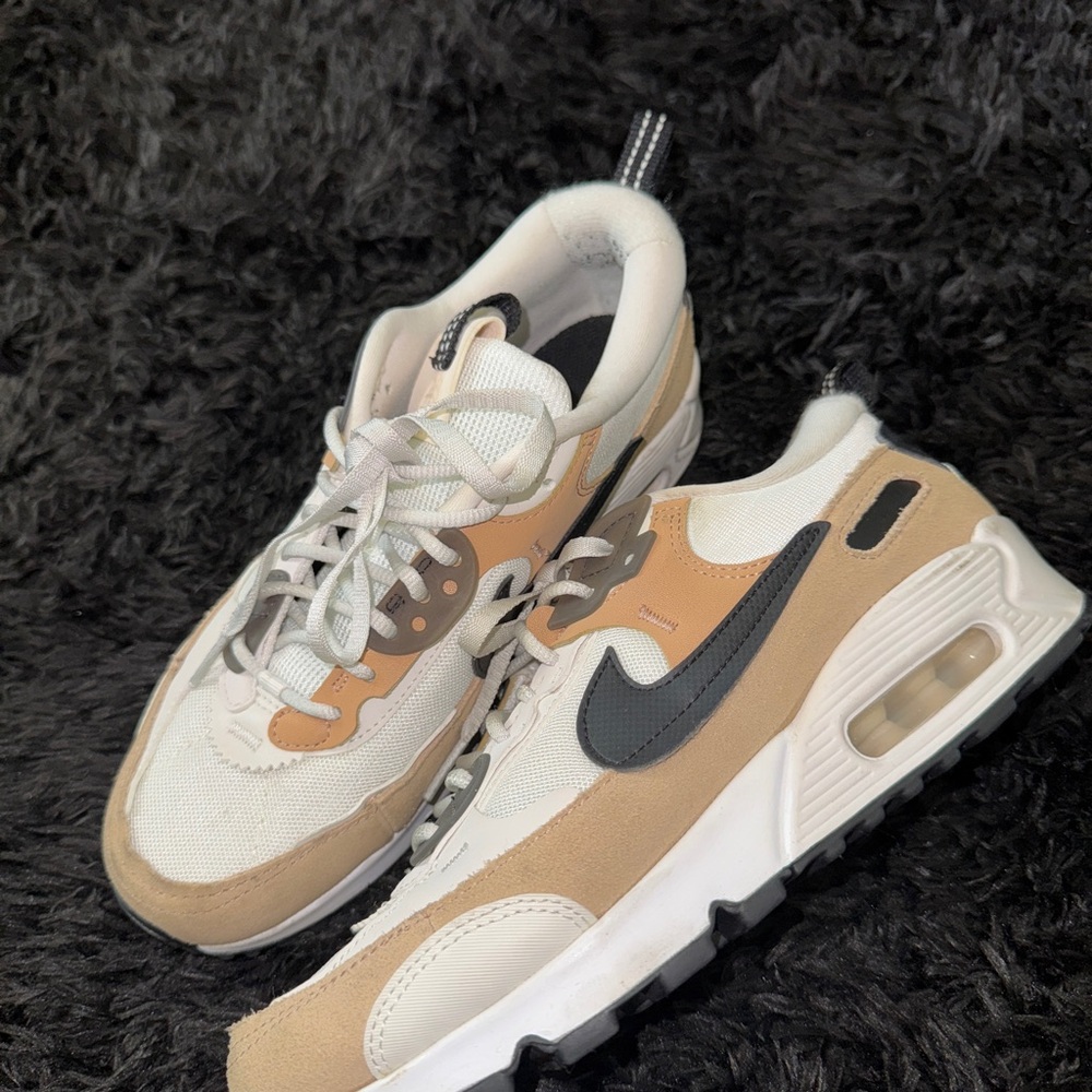 Stylish Beige and Black Sneakers